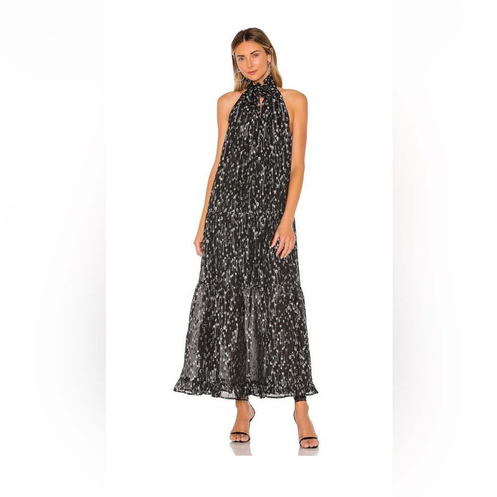 Sabina Musayev Aurora Dress in Silver/Black Size Medium